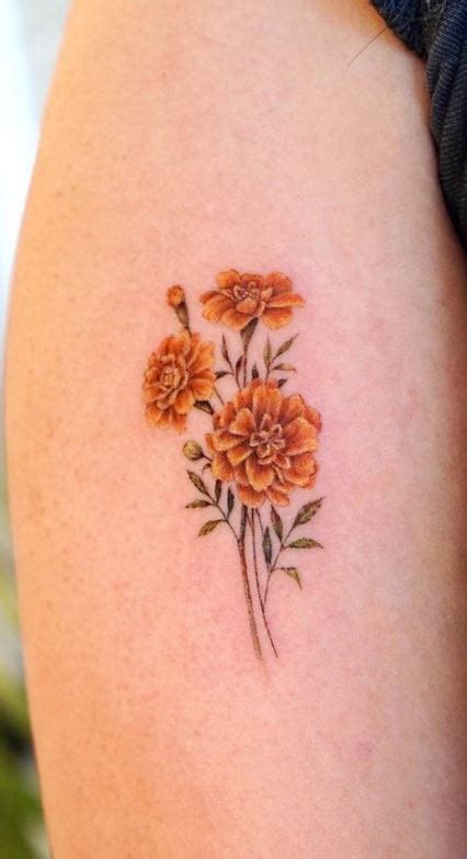 Meaningful Marigold Tattoos Designs Ideas Nail Idea