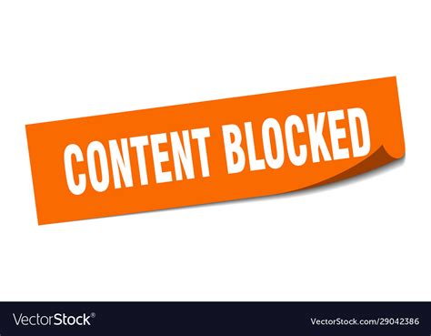 content blocked sticker square royalty  vector image
