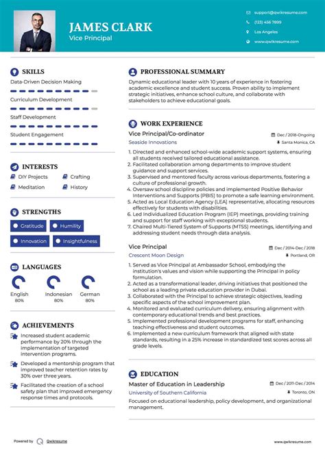 10+ Vice Principal Resume Samples & Templates for 2025