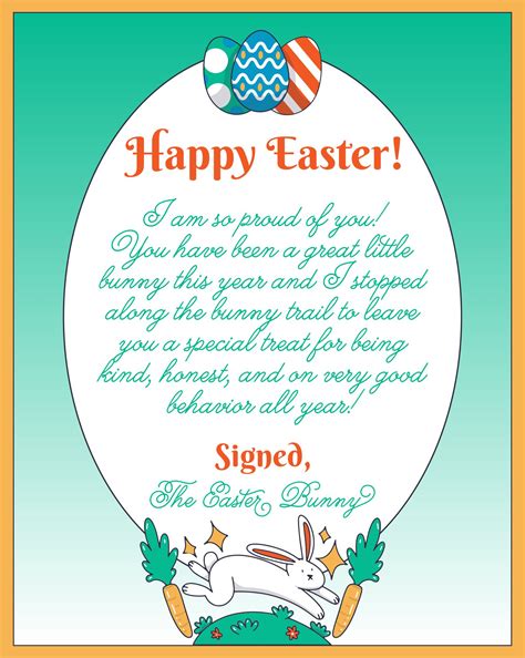 free printable letters from the easter bunny