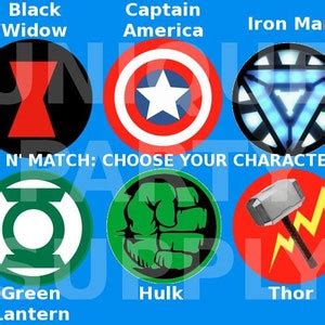 Personalized Avengers 2 Scallop Birthday Mix N Match Cupcake Toppers