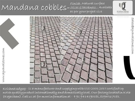 Outdoor Natural Mandana Red Sandstone Cobbles For Landscaping 5kg At