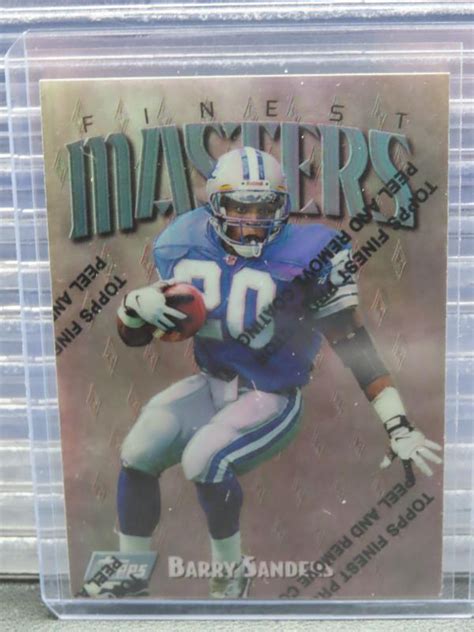 1997 Topps Finest Barry Sanders Refractor W Coating 140 Lions EBay