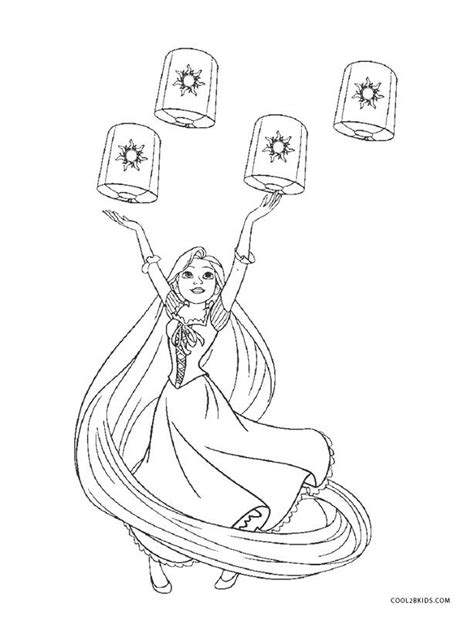 Tangled Coloring Pages Lanterns