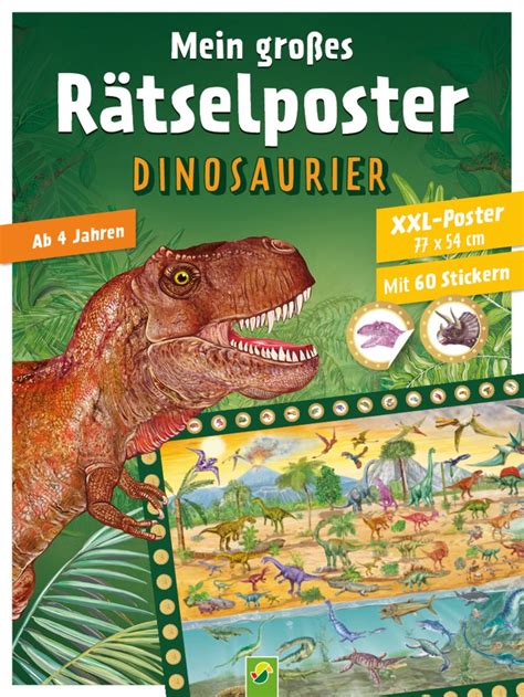 Mein großes Rätselposter Dinosaurier von Schwager Steinlein Verlag