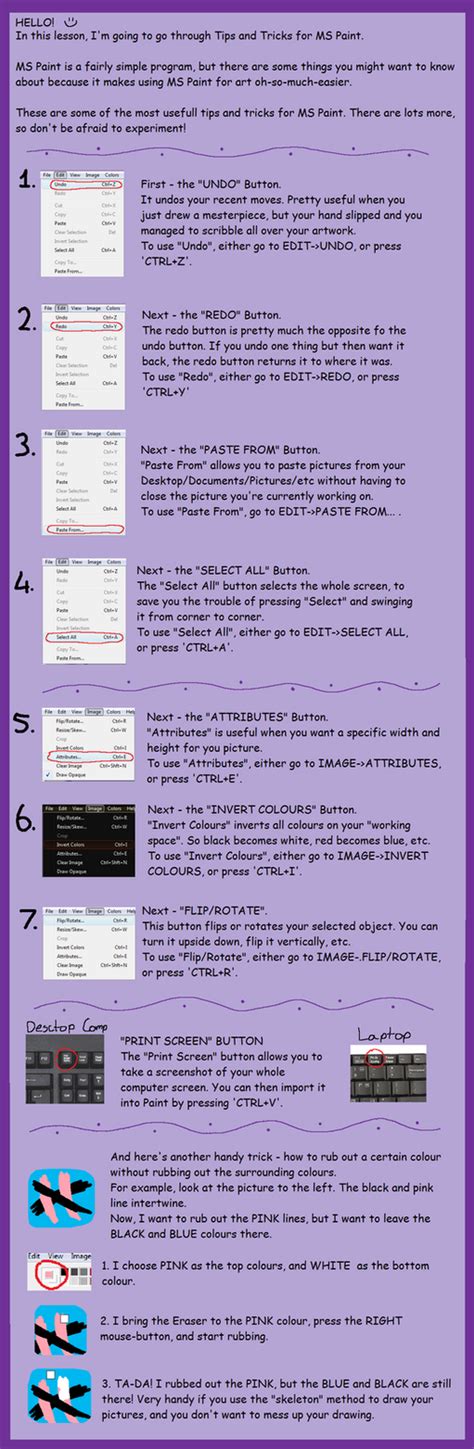 MS Paint - Tips and Tricks by TigerMoonCat on DeviantArt