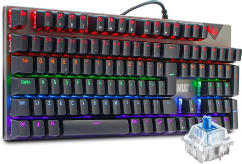 Teclado Gamer Knup Mecânico RGB LED ABNT2 Switch Blue Antighosting USB