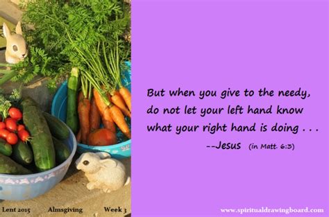 Advice from Jesus about almsgiving – Spiritual Drawing Board