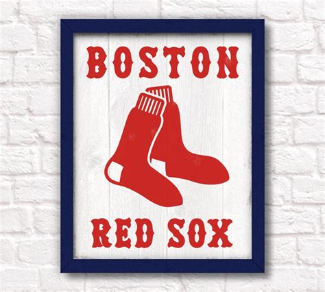 BOSTON RED SOX handmade sign Red Sox wall sign for Boys room