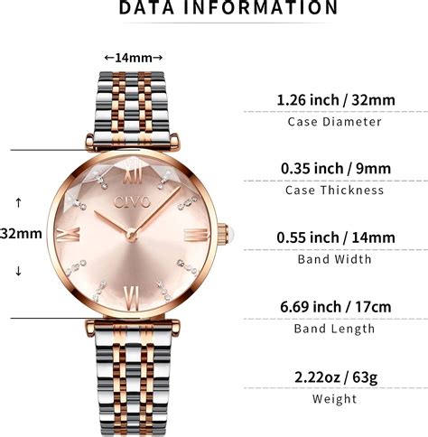 Civo Reloj Mujer Relojes De Pulsera Analogico Minimalistas Oro Rosa