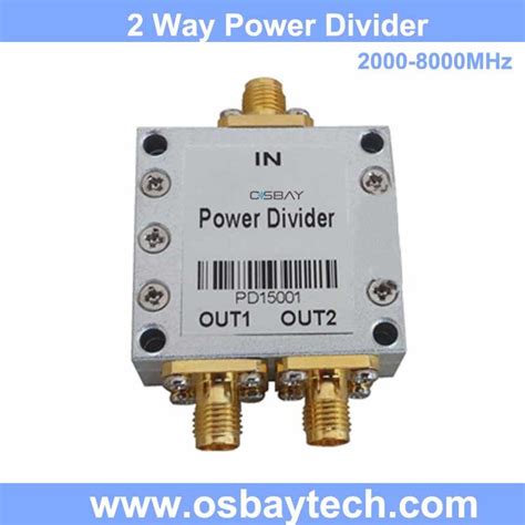 20dB 2000 8000MHz 2 Way Wilkinson RF Power Divider Splitter Combiner