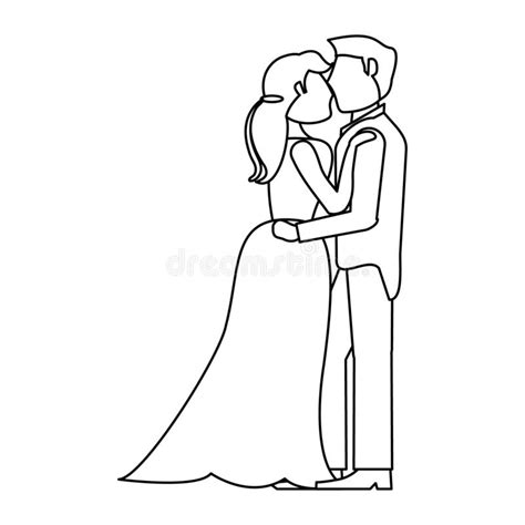 Wedding Couple Proposal Cartoon Stock Vector Illustration Of