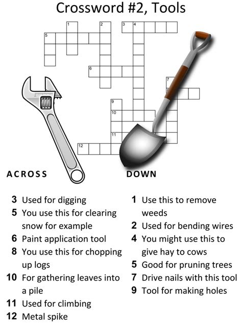 Tools Crossword Marias Place