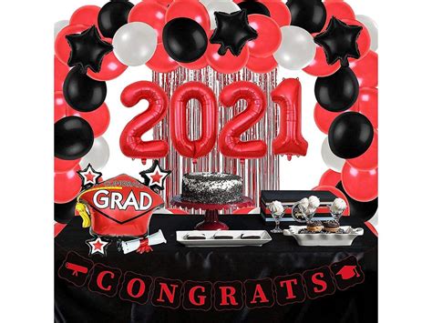 Graduation Party Supplies Decorations 2023 Red Black White Etsy