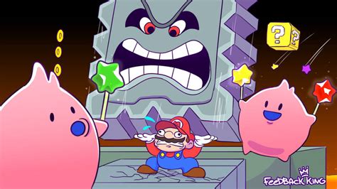 Mario Galaxy Thwomp by Feedback99 on DeviantArt