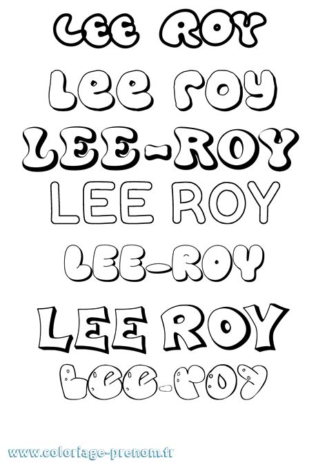 Coloriage Du Prénom Lee Roy à Imprimer Ou Télécharger Facilement