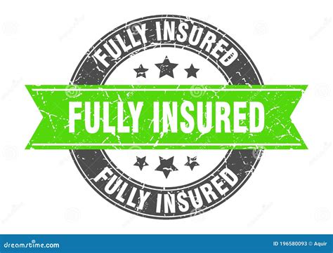 Fully Insured Stamp Stock Vector Illustration Of Insurance