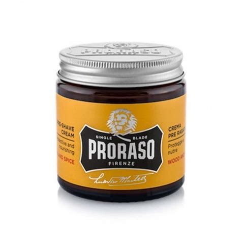 Proraso Single Blade Pre Shave Cream Wood And Spice 100 Ml