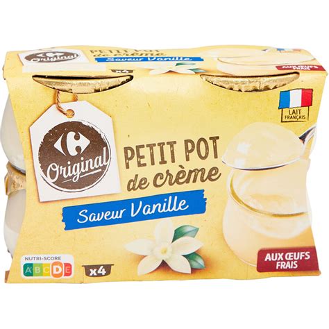 Cr Mes Dessert Vanille Carrefour Original Les Pots De G Prix