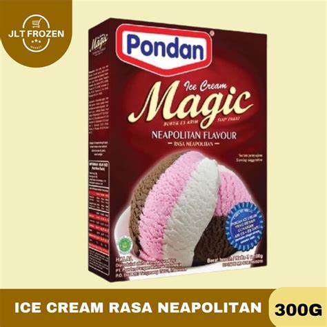 Jual Pondan Ice Cream Neapolitan Flavour Bubuk Ice Cream Rasa