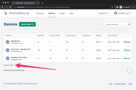 Automate Compliance with Pareto Security CSV Export - Pareto Security