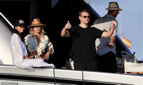 Matt Damon Kisses His Wife Luciana Barroso On A Yacht Trip With The