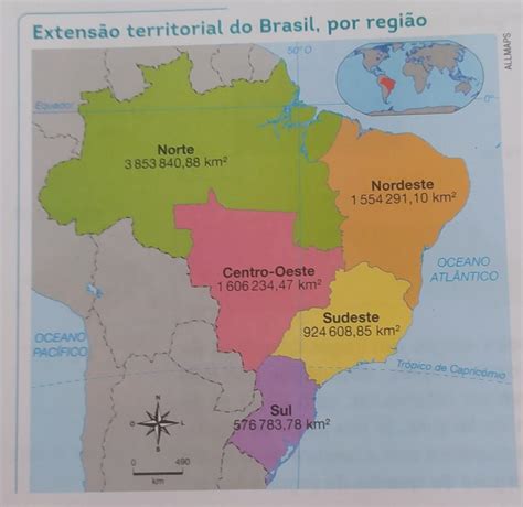 A Maior Região Brasileira É - Observe as informações a seguir. a) Qual região ocupa a maior área do ...