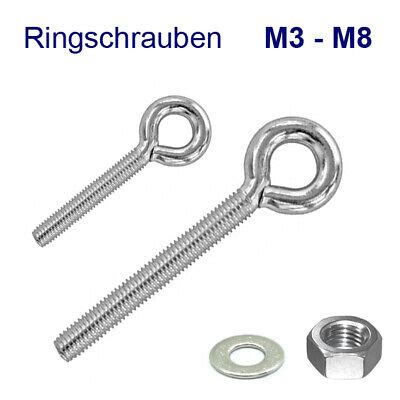 Ringschraube M3 M4 M5 M6 M8 Schraubring Ösenschraube Öse Gewinde