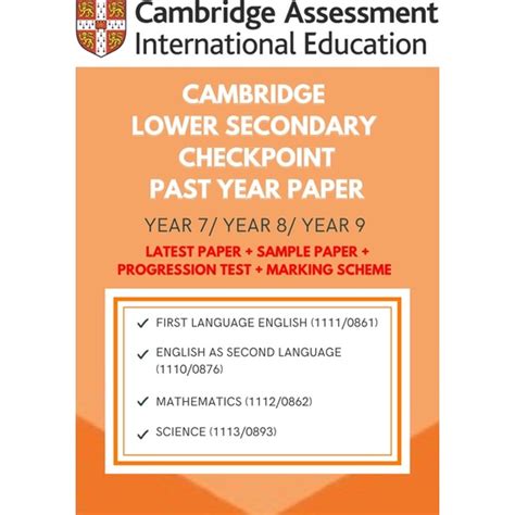 Cambridge Lower Secondary Checkpoint Past Year Papers Shopee Malaysia