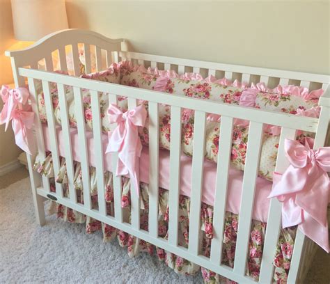 Rambling Roses Bedding Sets For Baby Girl Pink Crib Set