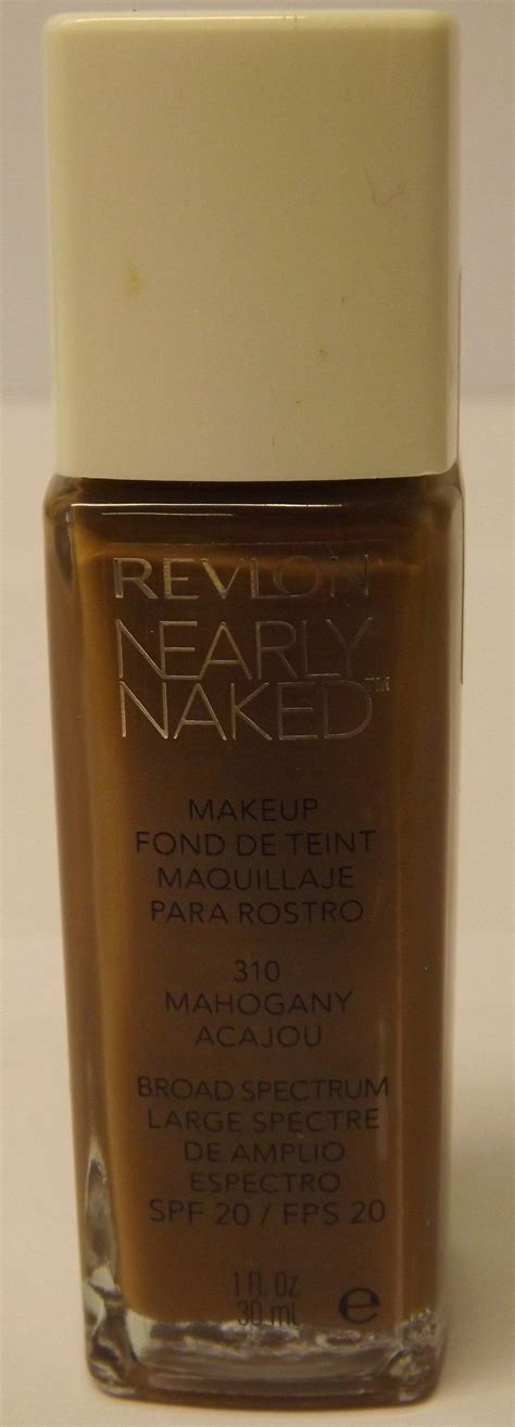 Revlon Nearly Naked Foundation Mahogany Lightweight Buildable Coverage International
