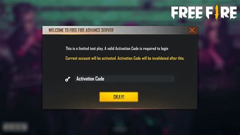 Free Fire Advance Server Activation Code What It Is And How To Get It