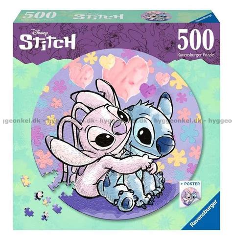 Disney Stitch Rundt Puslespill 500 Brikker Puslespill Ravensburger