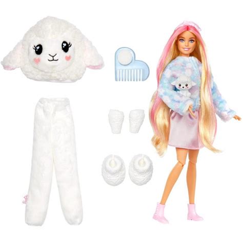 Mu Eca Y Accesorios Barbie Cutie Reveal Oveja De Peluche Con Camiseta