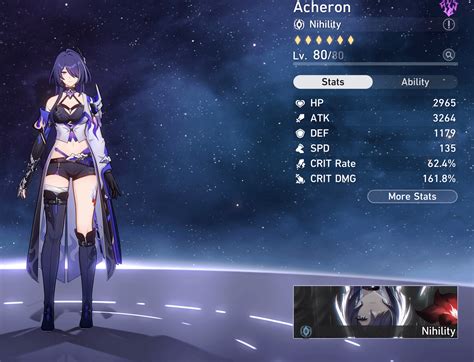 Is it normal for acheron to do a lot in ultimate (200K) but not a lot