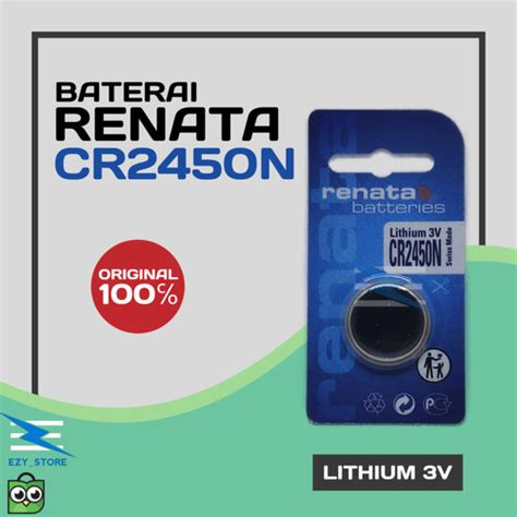 Jual BATERAI RENATA CR2450N ORIGINAL BATRAI CR 2450 LITHIUM BATTERY 3