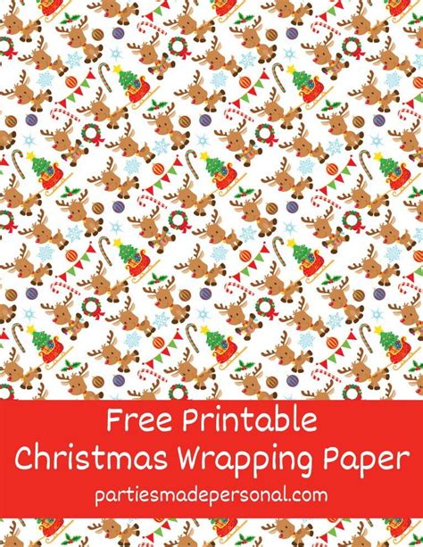 Christmas Printable Wrapping Paper Free Designs Printable