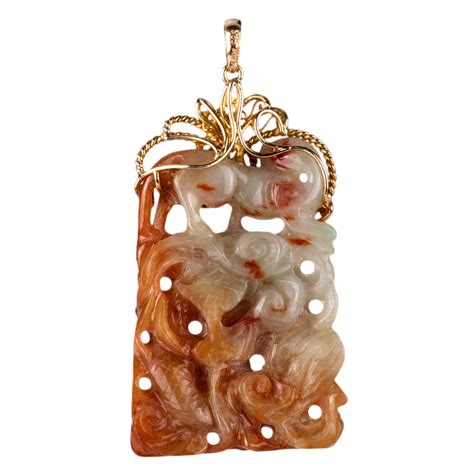 Chinese Reddish Brown Jade Pendant - Renaissance Antiques