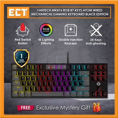 Fantech Mk Rgb Keys Atom Wired Mechanical Gaming Keyboard Black