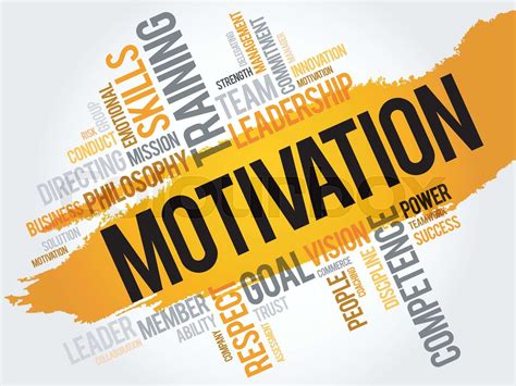 Motivation Word Cloud Stock Vector Colourbox