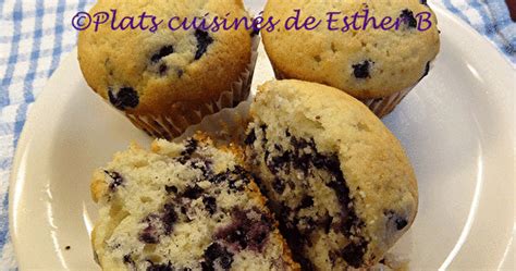 Muffins aux bleuets moelleux de Les plats cuisinés de Esther B et ses