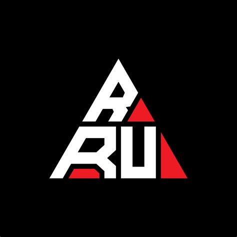 RRU triangle letter logo design with triangle shape. RRU triangle logo ...