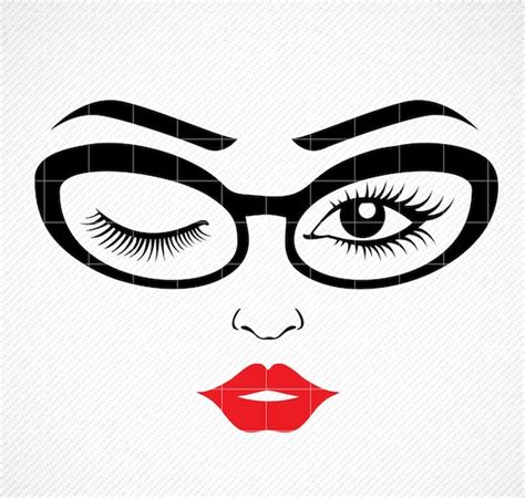 Woman Face Svg Dxf Glasses Svg Pretty Eyes Clipart Face Png Eyes The