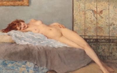 Lucien Grandg Rard Reclining Nude Artesens On Tumblr