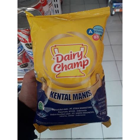 Jual Susu Krimer Kental Manis Dairy Champ Refill 1 Kg Shopee Indonesia