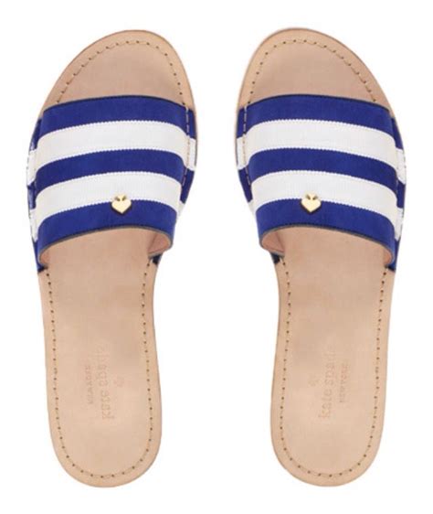 Kate Spade Sandal Summer Blue White Stripe Classic Kate Spade Sandals