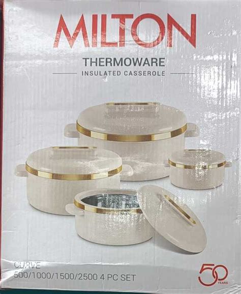Milton 4 Pieces Hot Pot Insulated Casserole Keeps Warm Cold 500 1000 1500 2500 ML NEW Daraz Bd