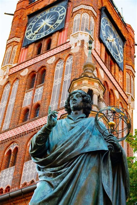 Nicolaus Copernicus Monument Statue In Front Of The Old Town Hall