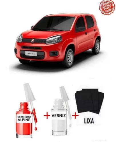 Tinta Tira Risco Automotiva Fiat Uno Way Vermelho Alpine Mercadolivre