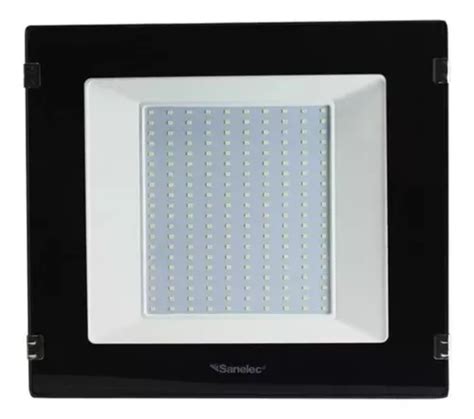 Reflector Led Super Brillo W Sanelec Carcasa Negro Luz Blanco Fr O